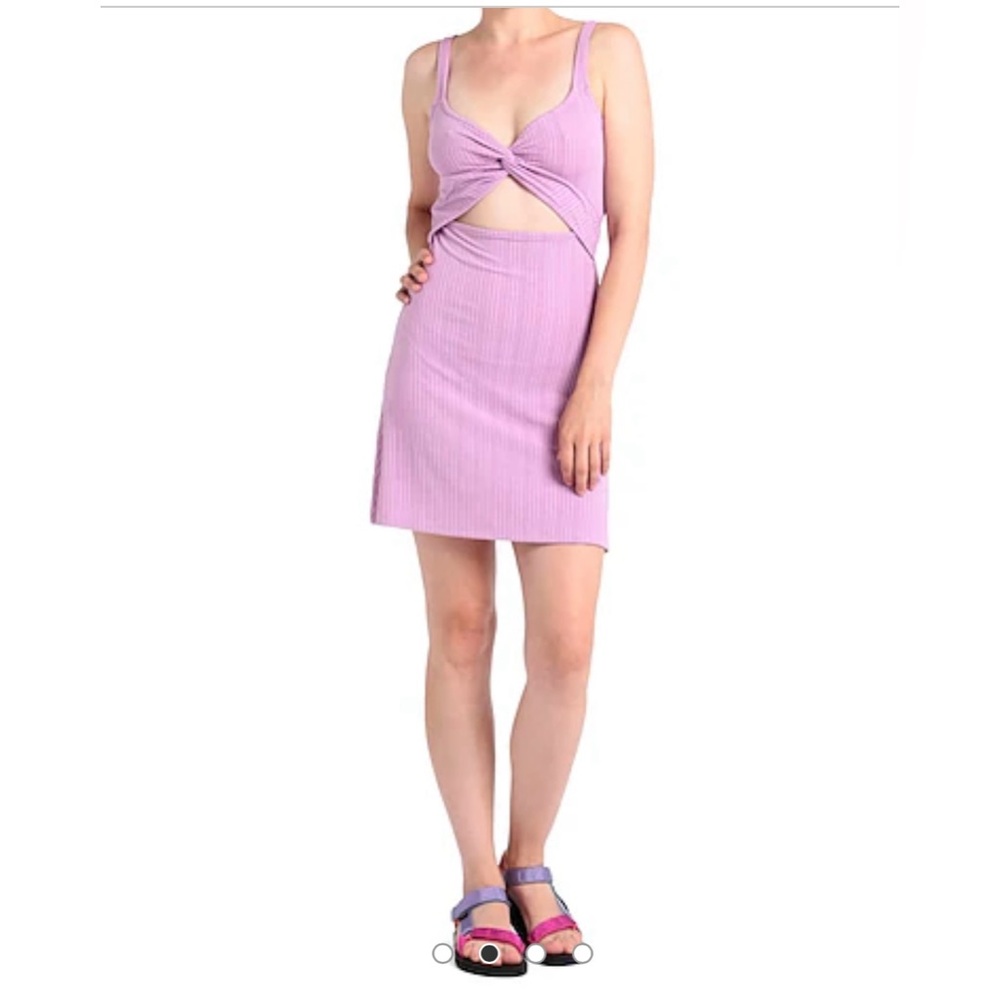 TopShop lavender open front cotton dress